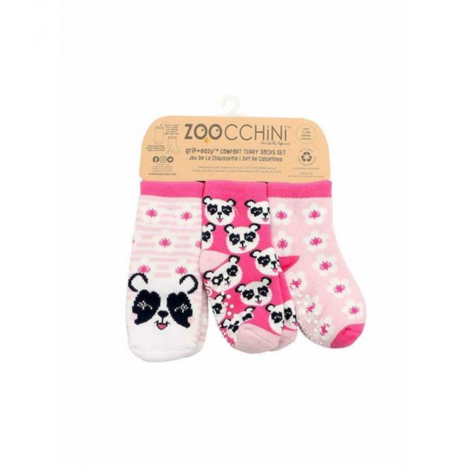Zoocchini: Σετ 3 Ζευγάρια Καλτσάκια Pipi the Panda (0-24 months) ZOO11818