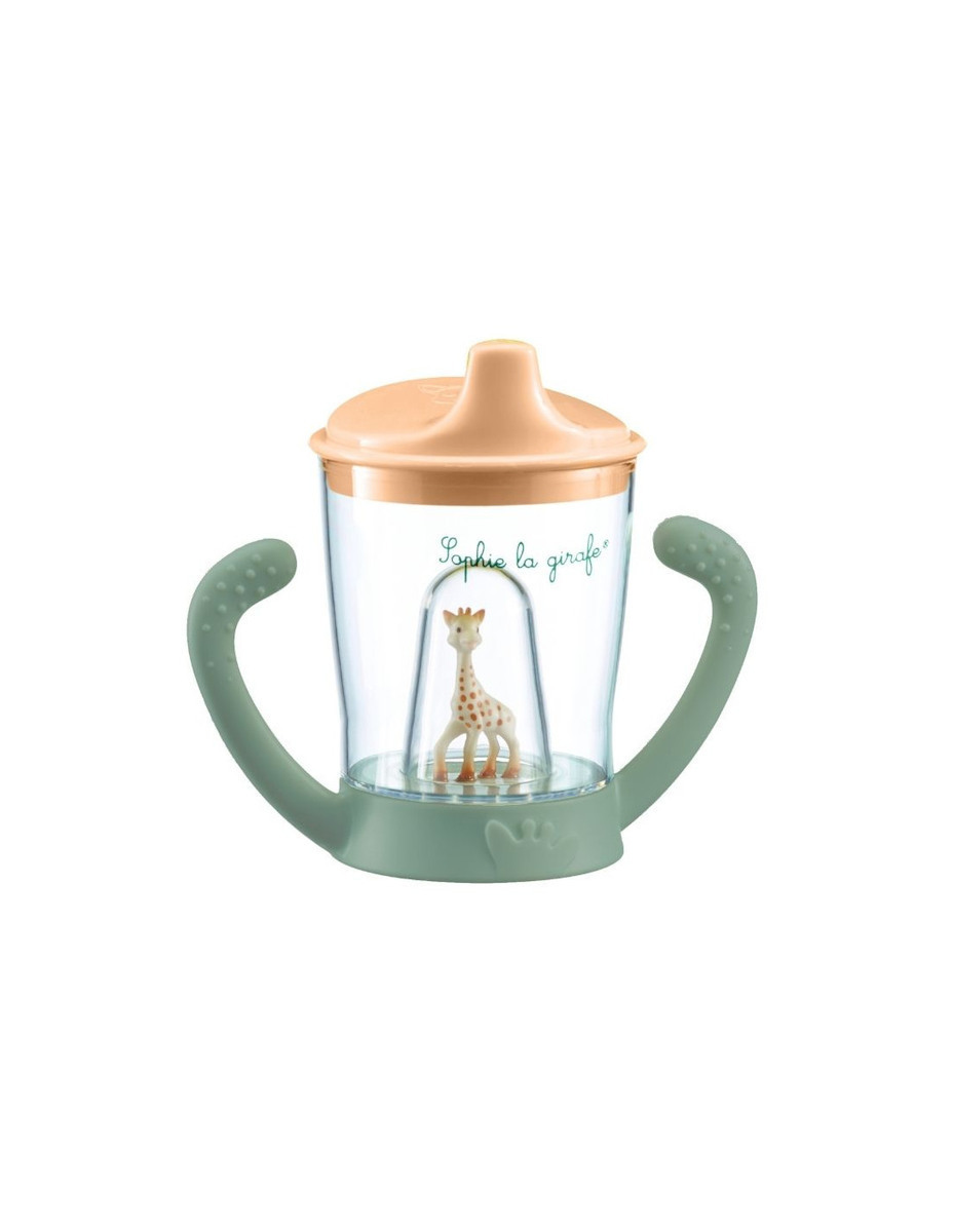 Sophie La Girafe Εκπαιδευτικό Μπιμπερό με Λαβές Non Drip 6m+ 180ml S010409