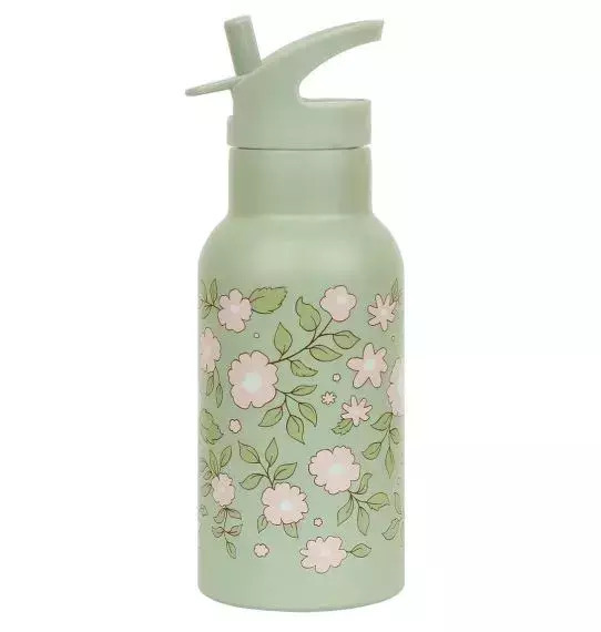 A Little Lovely Company Ανοξείδωτο Παγούρι Θερμός με Καλαμάκι Blossoms Sage 350ml DBSSBS59
