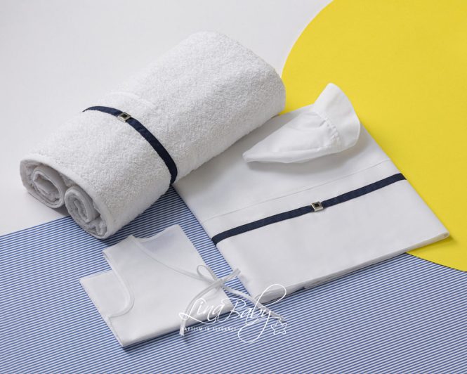 Lina Baby Σετ Λαδόπανο LB-1524 Alonso White Blue