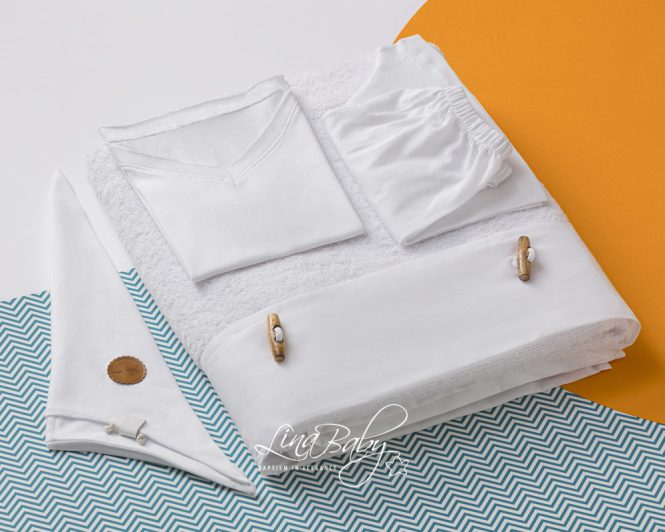 Lina Baby Σετ Λαδόπανο LB-592 Cotton Pouch White