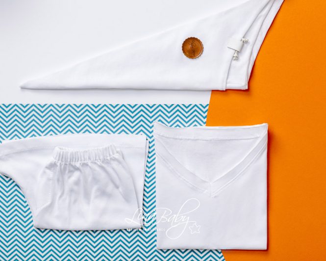 Lina Baby Σετ Λαδόπανο LB-592 Cotton Pouch White - Image 2