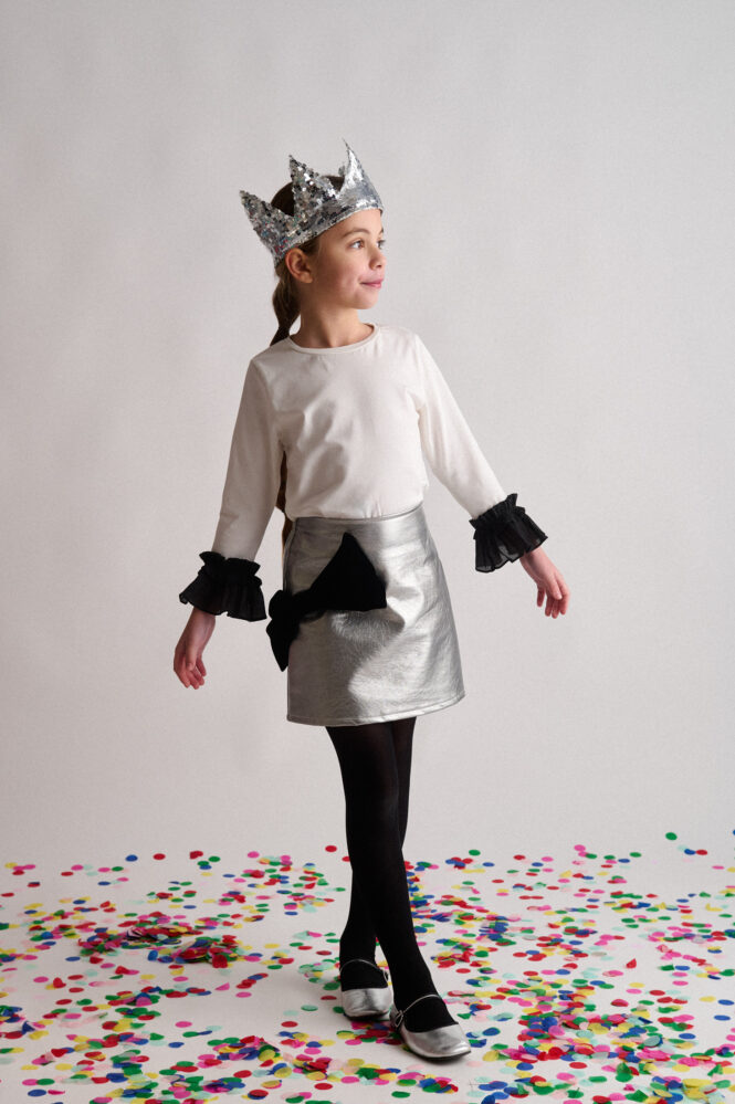 Two in a castle - Metallica Bow Mini Skirt (T6671) - Image 5