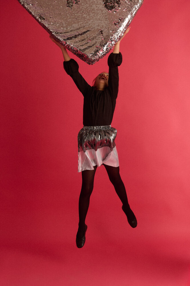 Two in a castle - Metallic Skirt Silver (T6672) - Image 8