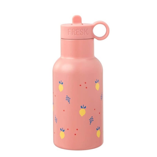 Fresk Summer Fruit Παιδικό Παγούρι Θερμός Ανοξείδωτο με Καλαμάκι Σομόν 350ml