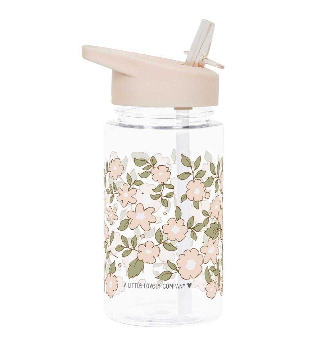 A Little Lovely Company Παιδικό Παγούρι Πλαστικό με Καλαμάκι Blossoms Pink 450ml - Image 2