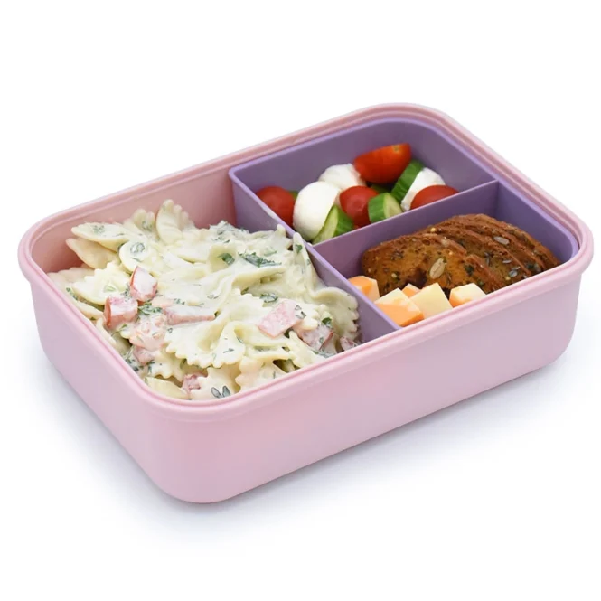 Melii Φαγητοδοχείο Bento 3 Θέσεων 1250ml Ροζ-Μωβ - Image 3