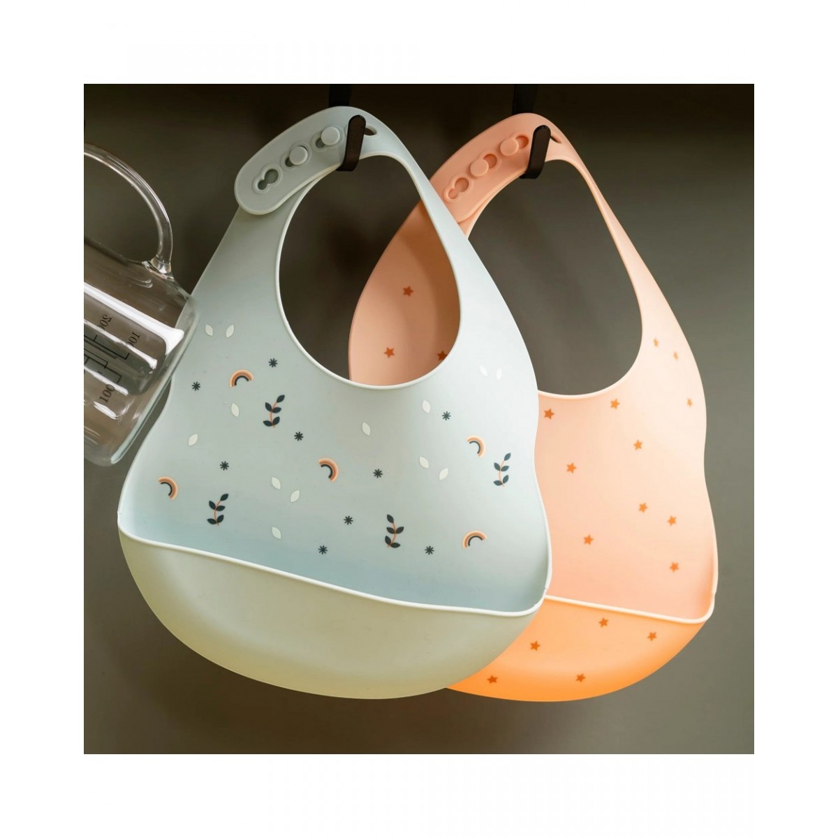 NATTOU SILICON. Σαλιάρα σιλικόνης με τύπωμα (πράσινο) - Image 4