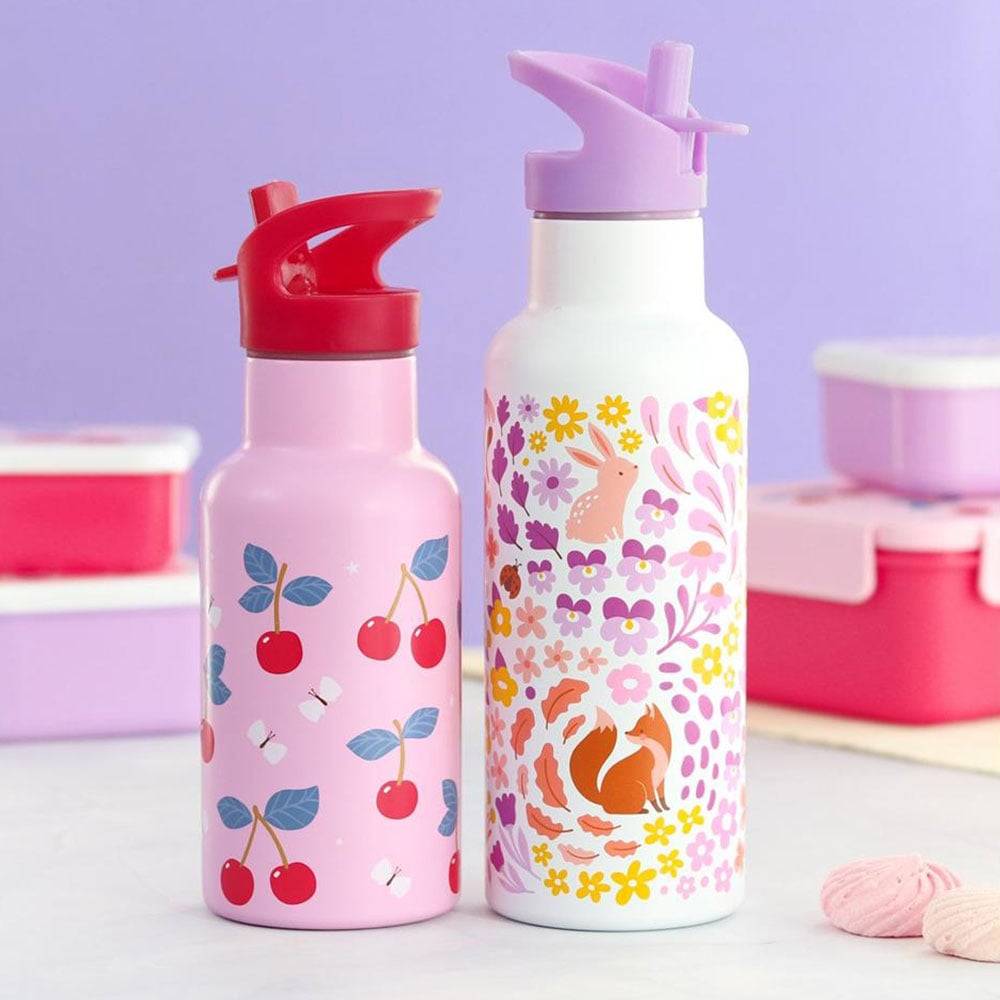 A little lovely company Μπουκάλι Θερμός Με Διπλό Τοίχωμα Από Ανοξείδωτο Ατσάλι 350ml Cherries (DBSSCH88) - Image 3