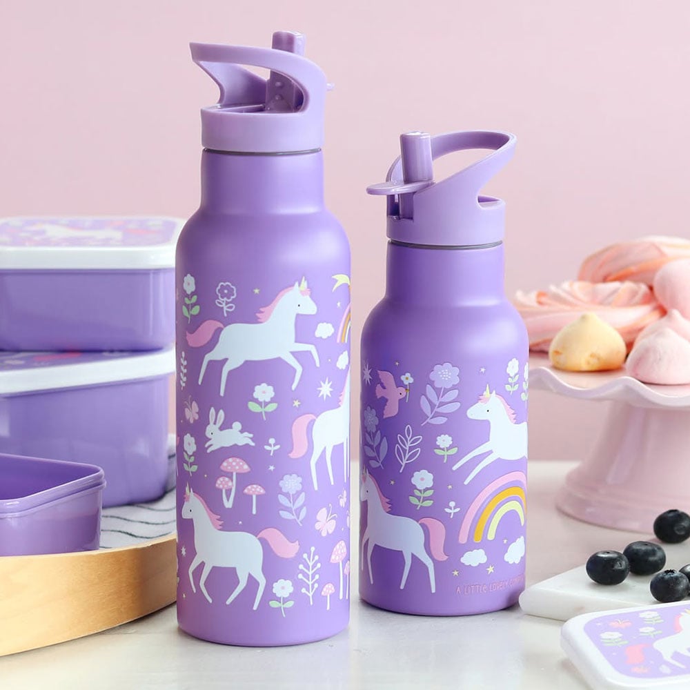Παγούρι - Θερμός 350ml Με Καλαμάκι Α Little Lovely Company Unicorn Dreams DBSSUD77 - Image 2