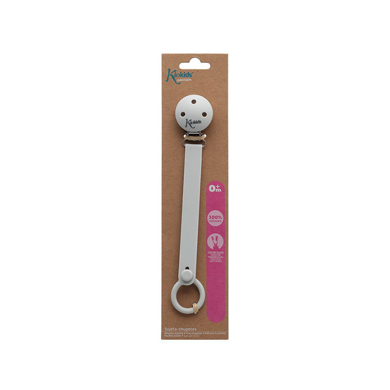 Kiokids Κλιπ Πιπίλας από Σιλικόνη Γκρι 0+M (3705) - Image 4