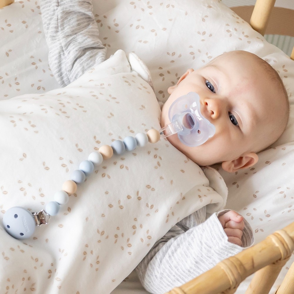 Nattou, SILICON. Κλιπ πιπίλας - μασητικό 21εκ. (μπλε-πολύχρωμο) - Image 2