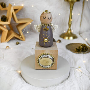 Αγγελάκι Ξύλινο S – Καφέ