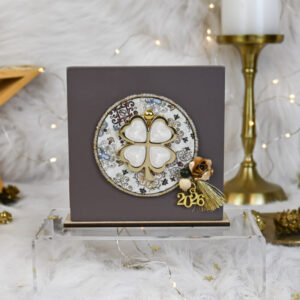 Διακοσμητική πλακέτα τετράγωνη – Καφέ