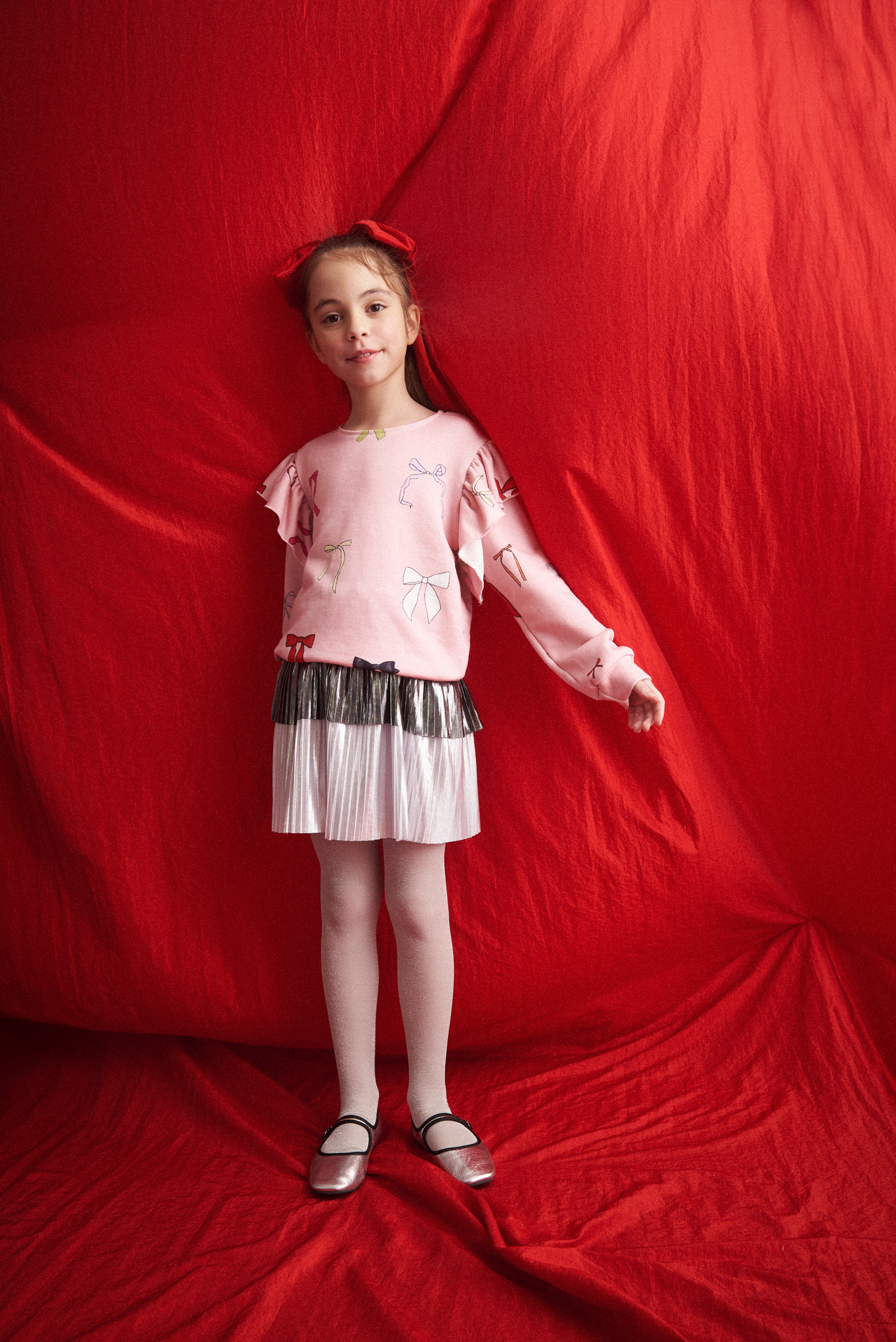 Two in a castle - Μεταλλική Φούστα Ασημί (T6672) - Image 2