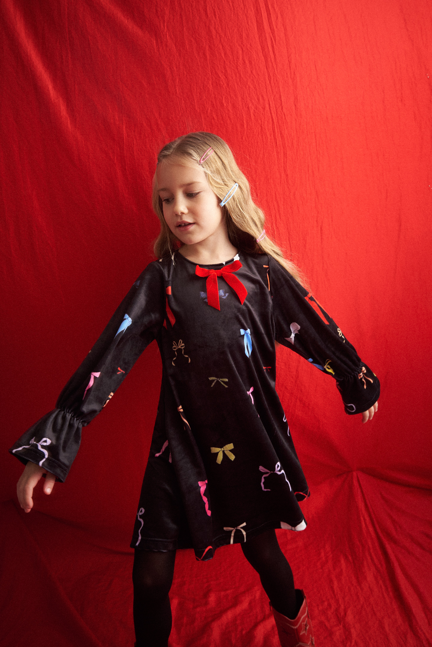 Two in a castle - Velvet Φόρεμα Μαύρο (T6564) - Image 2