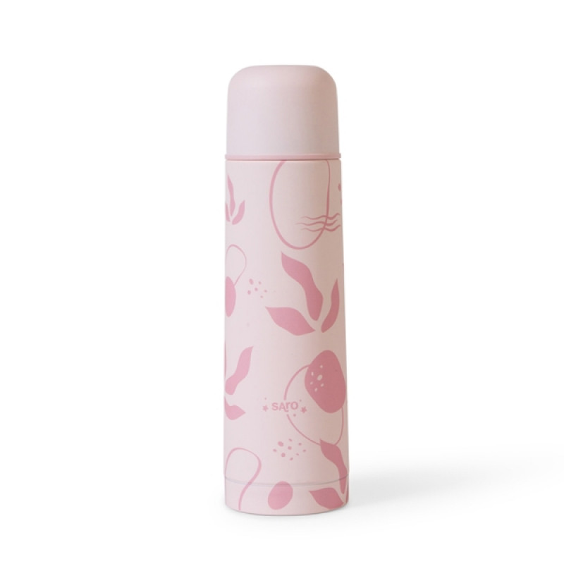 Saro Θερμός Υγρών Leaves Dusty Pink 500ml