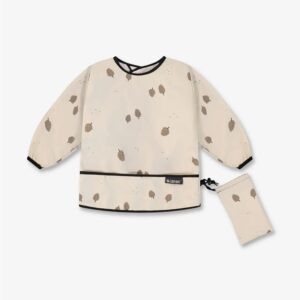 Σαλιάρα Φαγητού Αδιάβροχη Με Μανίκια Μπεζ, Minene 13312001620OS