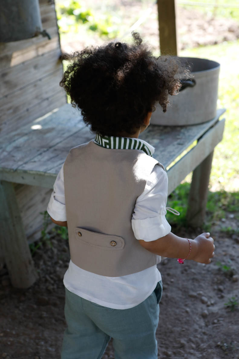 Βαπτιστικό Κοστούμι Theodosis Μπεζ-Πράσινο 1730, Bambolino - Image 4