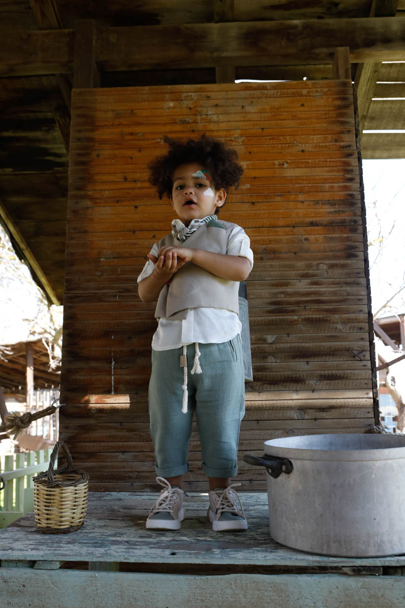 Βαπτιστικό Κοστούμι Theodosis Μπεζ-Πράσινο 1730, Bambolino - Image 8