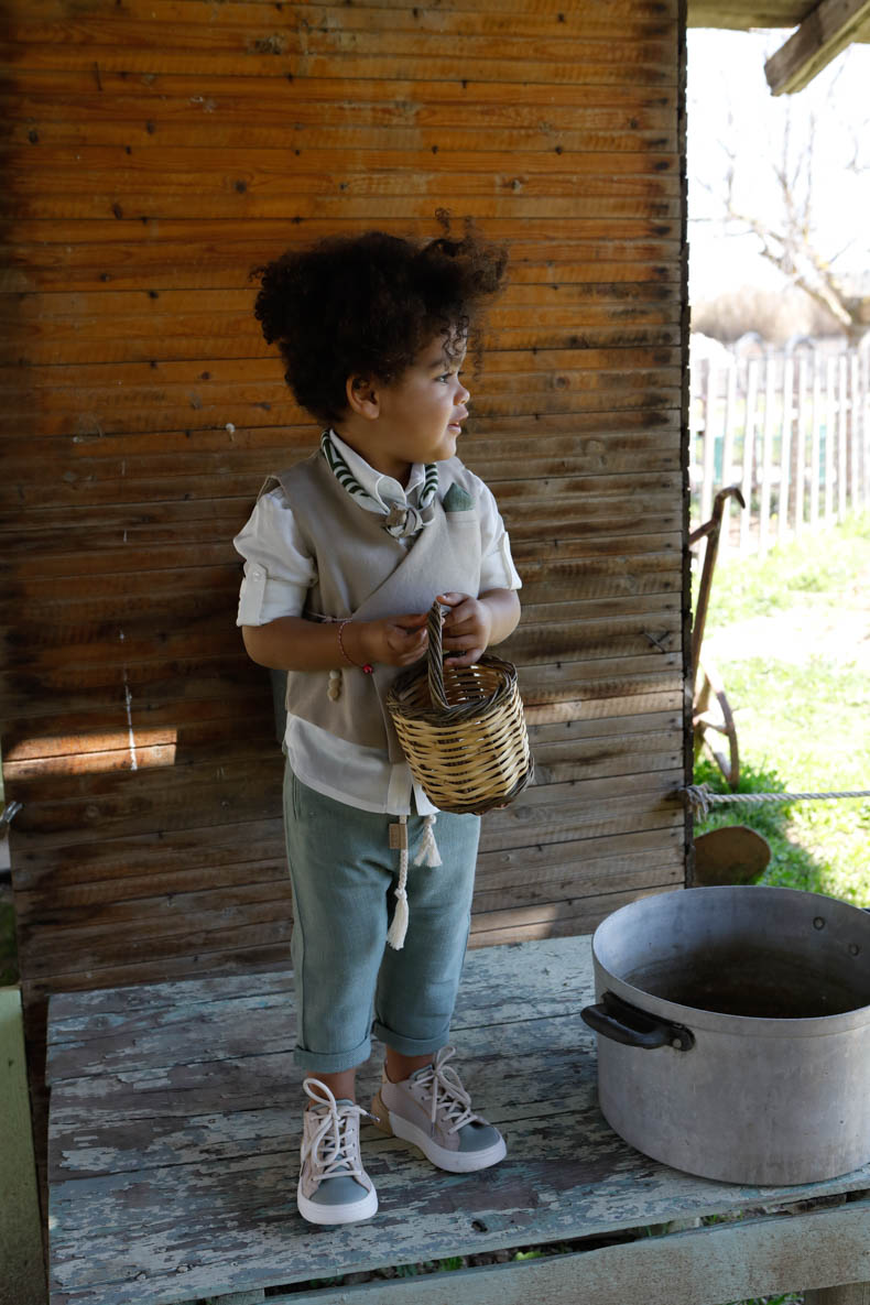 Βαπτιστικό Κοστούμι Theodosis Μπεζ-Πράσινο 1730, Bambolino - Image 14