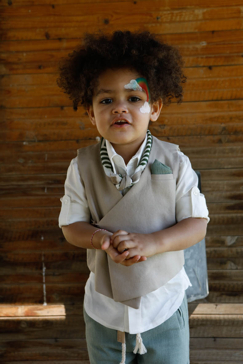 Βαπτιστικό Κοστούμι Theodosis Μπεζ-Πράσινο 1730, Bambolino - Image 15