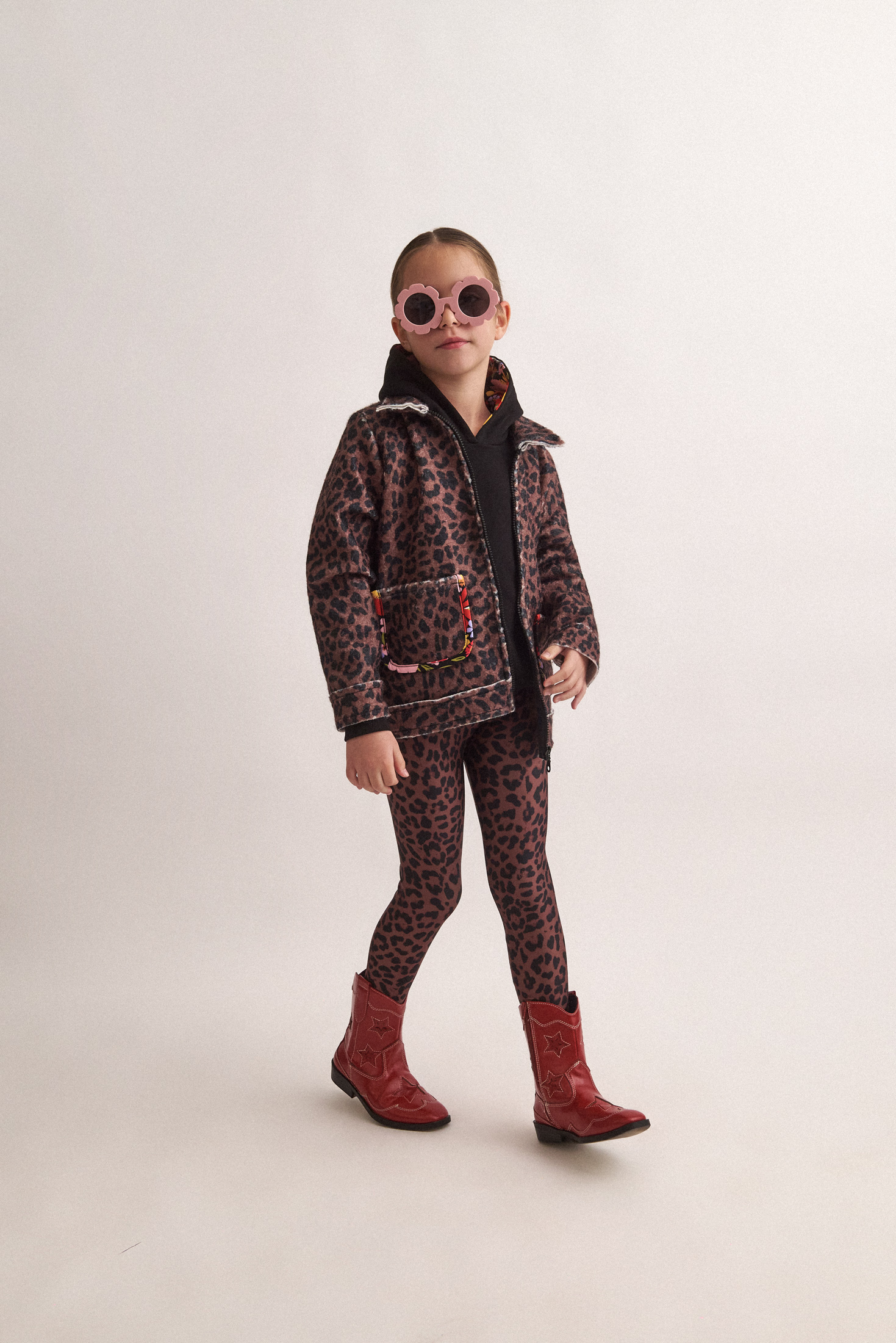 Two in a castle - Dolce Vita Σετ Φούτερ & Κολάν Leopard (T6622) - Image 4