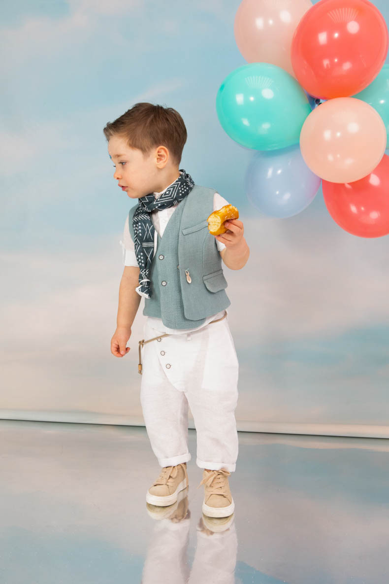 Bambolino Βαπτιστικό Κοστούμι για Αγόρι Λινό Λευκό - Image 4