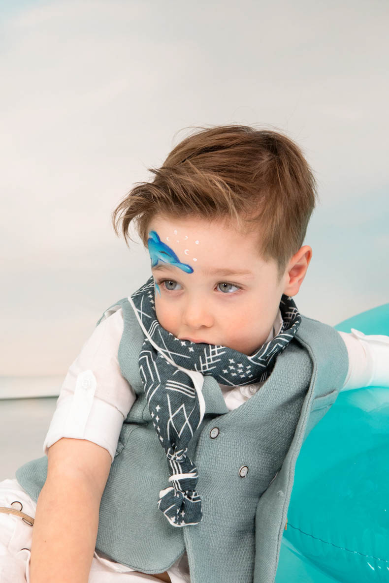 Bambolino Βαπτιστικό Κοστούμι για Αγόρι Λινό Λευκό - Image 5