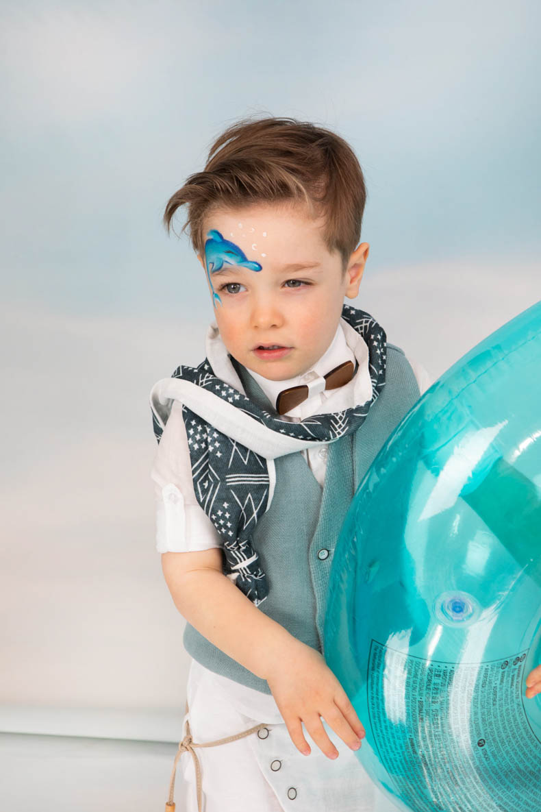 Bambolino Βαπτιστικό Κοστούμι για Αγόρι Λινό Λευκό - Image 7