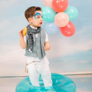 Bambolino Βαπτιστικό Κοστούμι για Αγόρι Λινό Λευκό