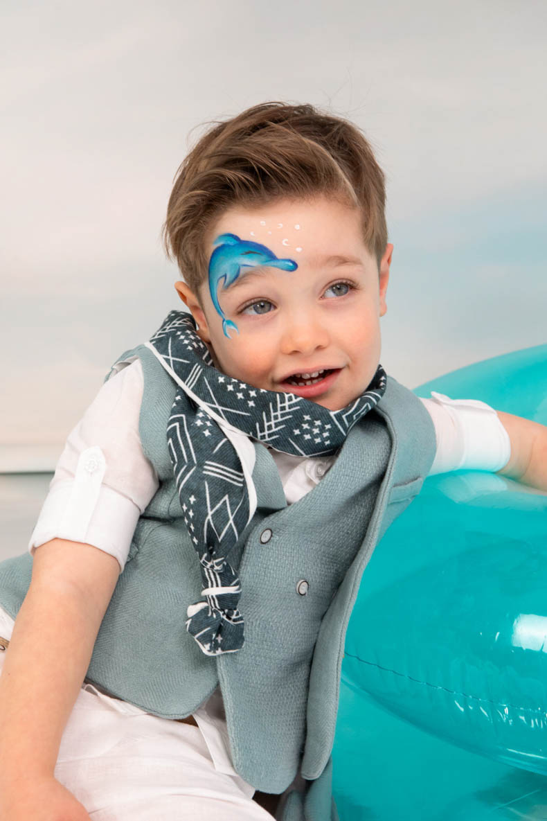 Bambolino Βαπτιστικό Κοστούμι για Αγόρι Λινό Λευκό - Image 11