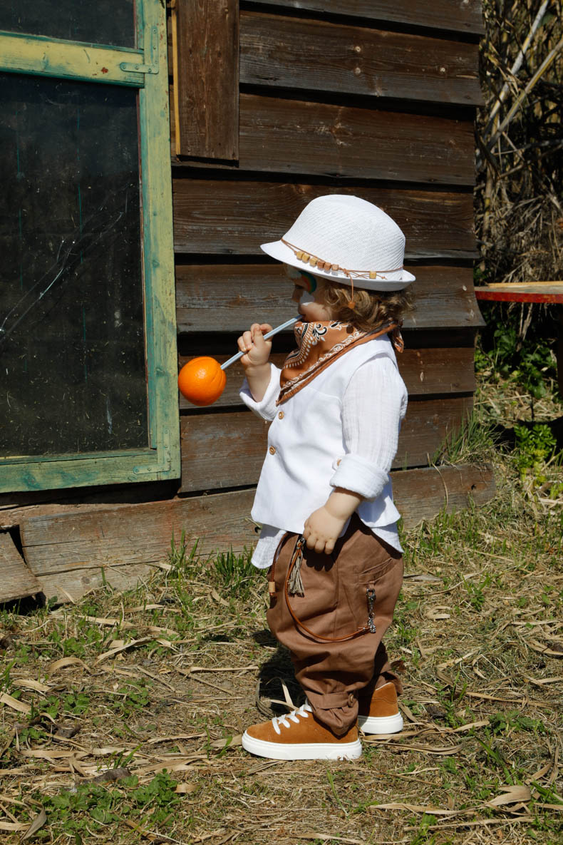 Αμπιγιέ σετ βάπτισης Bambolino, λευκό με ταμπά. Pantelis - Image 3