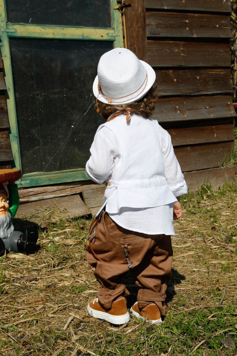 Αμπιγιέ σετ βάπτισης Bambolino, λευκό με ταμπά. Pantelis - Image 10