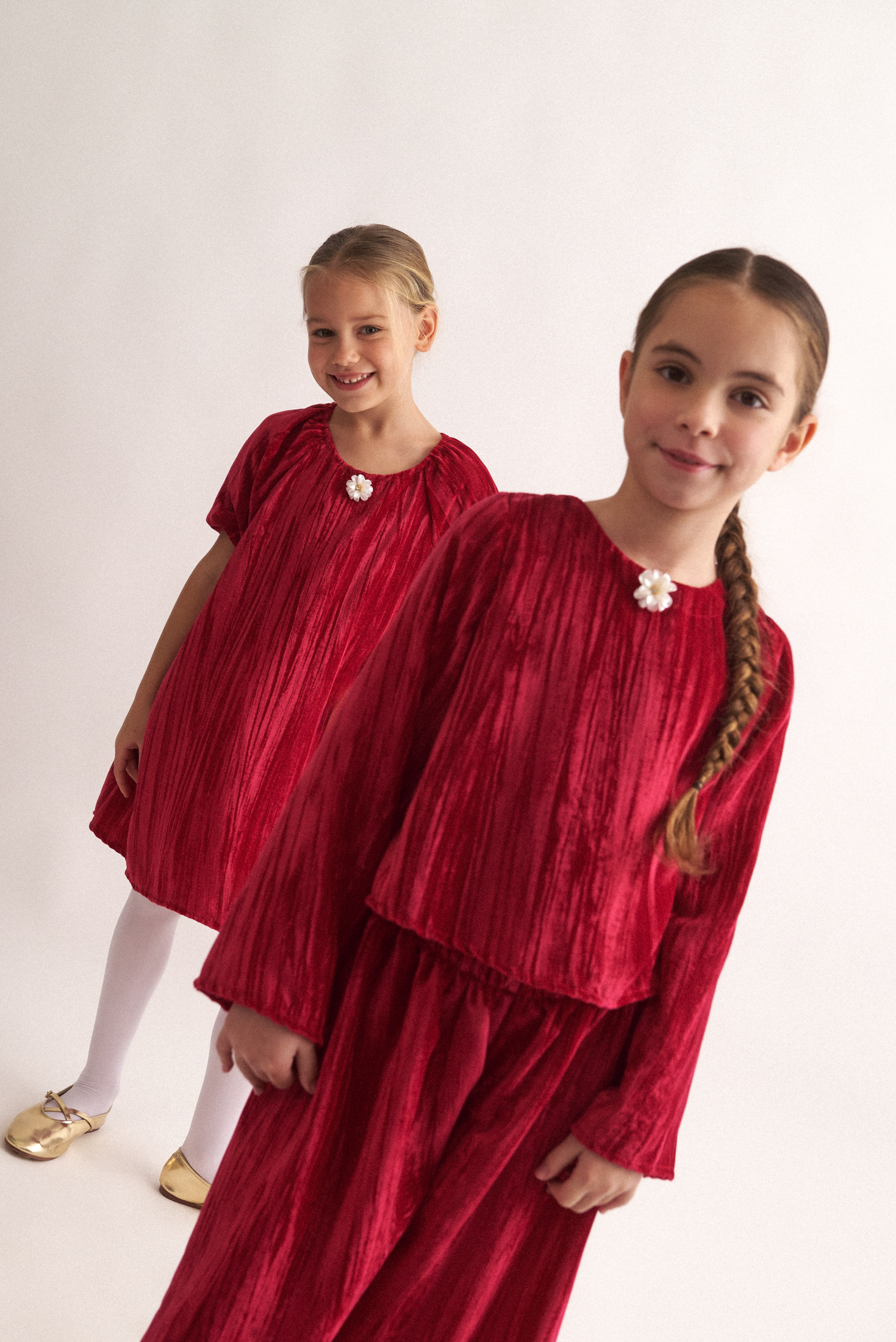 Two in a castle - Σετ Βελουτέ Φόρμες Τοπ & Παντελόνι Wide Leg (T6657) - Image 4