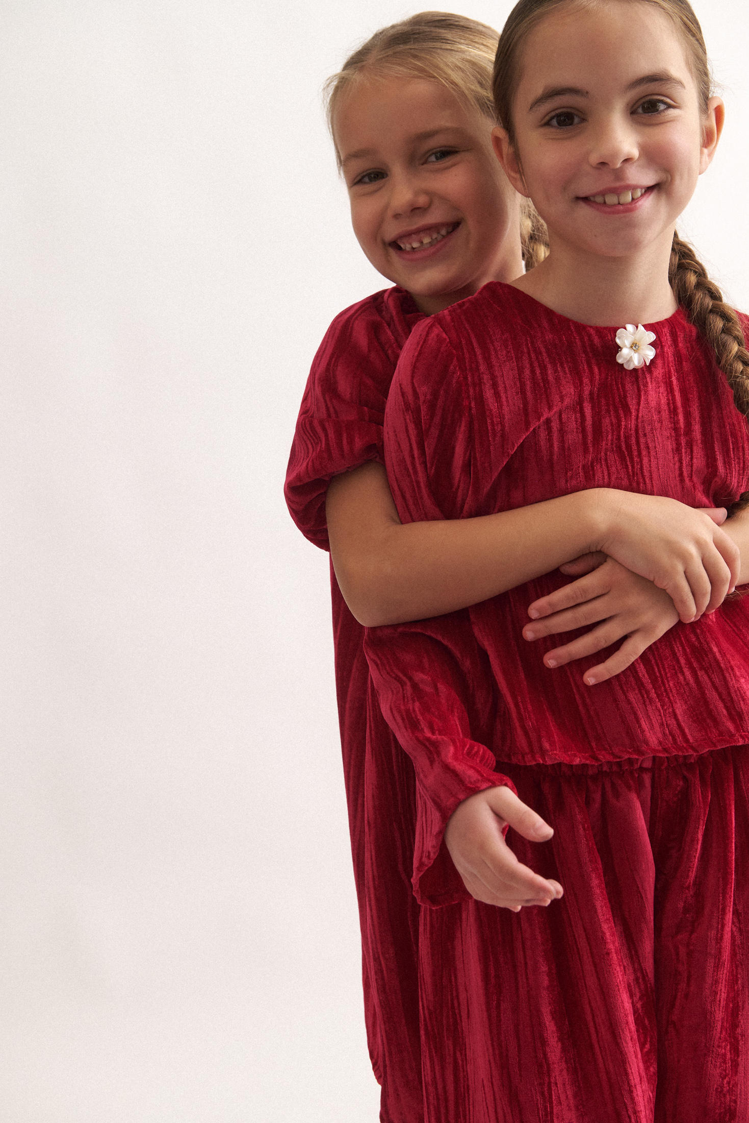 Two in a castle - Σετ Βελουτέ Φόρμες Τοπ & Παντελόνι Wide Leg (T6657) - Image 5