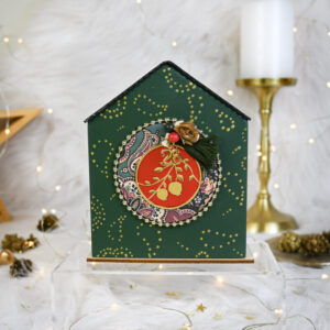 Διακοσμητικό Σπιτάκι Ξύλινο 15 cm – Πράσινο