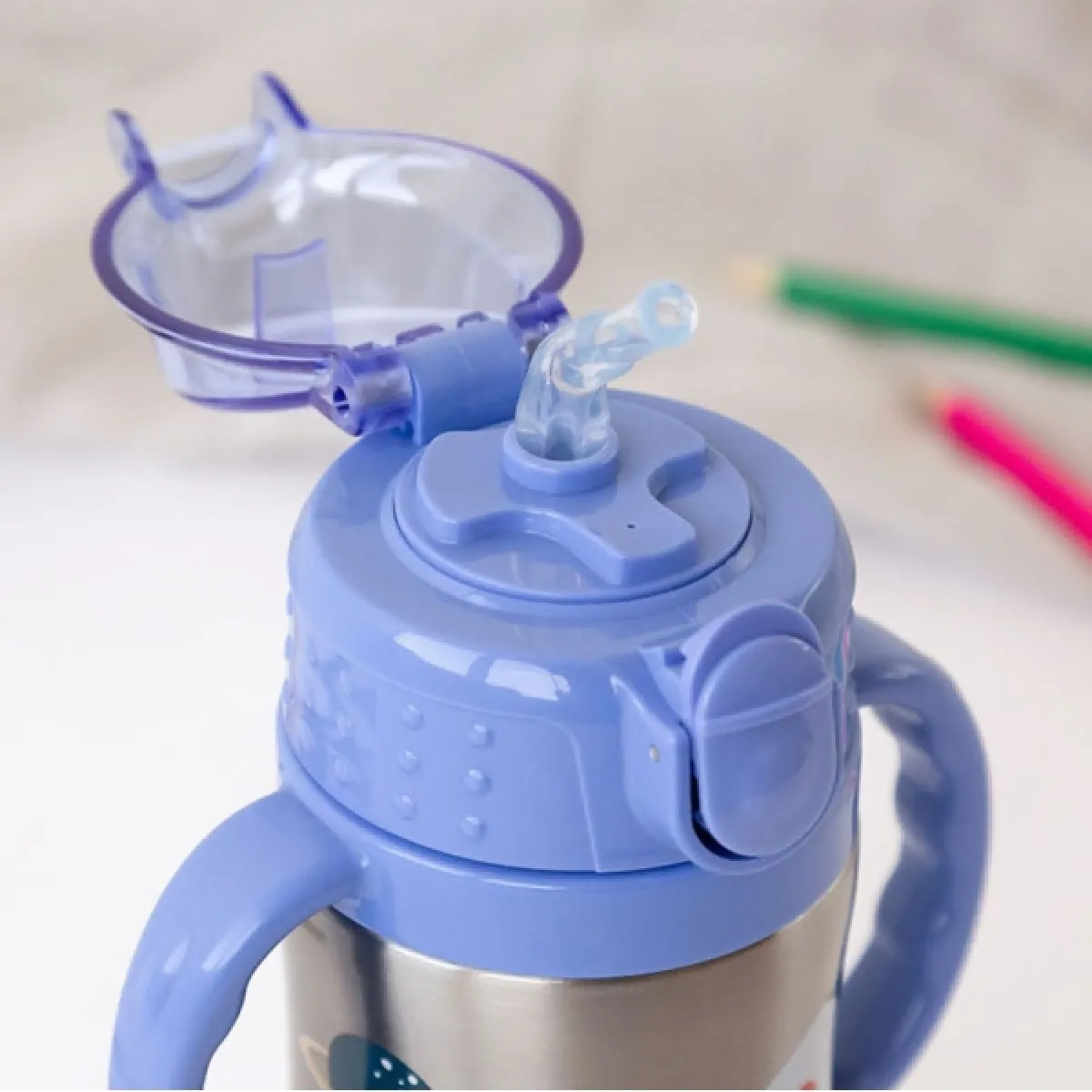 Kiokids Παιδικό Παγούρι Θερμός Ανοξείδωτο Μπλε 280ml - Image 3