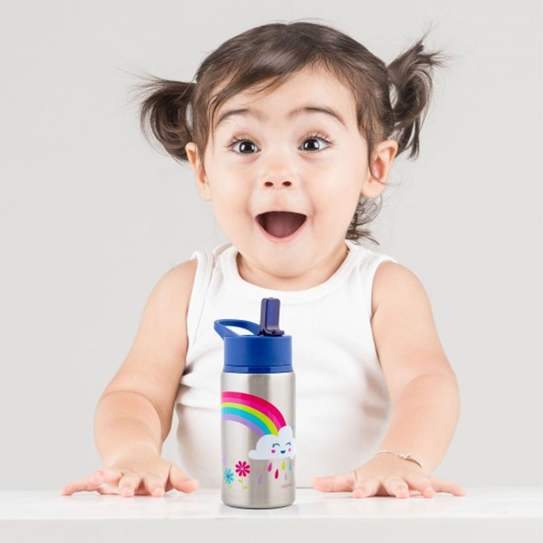 Stephen Joseph Ανοξείδωτο Παγούρι με Καλαμάκι Rainbow 532ml SJ117518 - Image 4