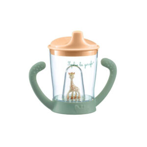 Sophie La Girafe Εκπαιδευτικό Μπιμπερό με Λαβές Non Drip 6m+ 180ml S010409