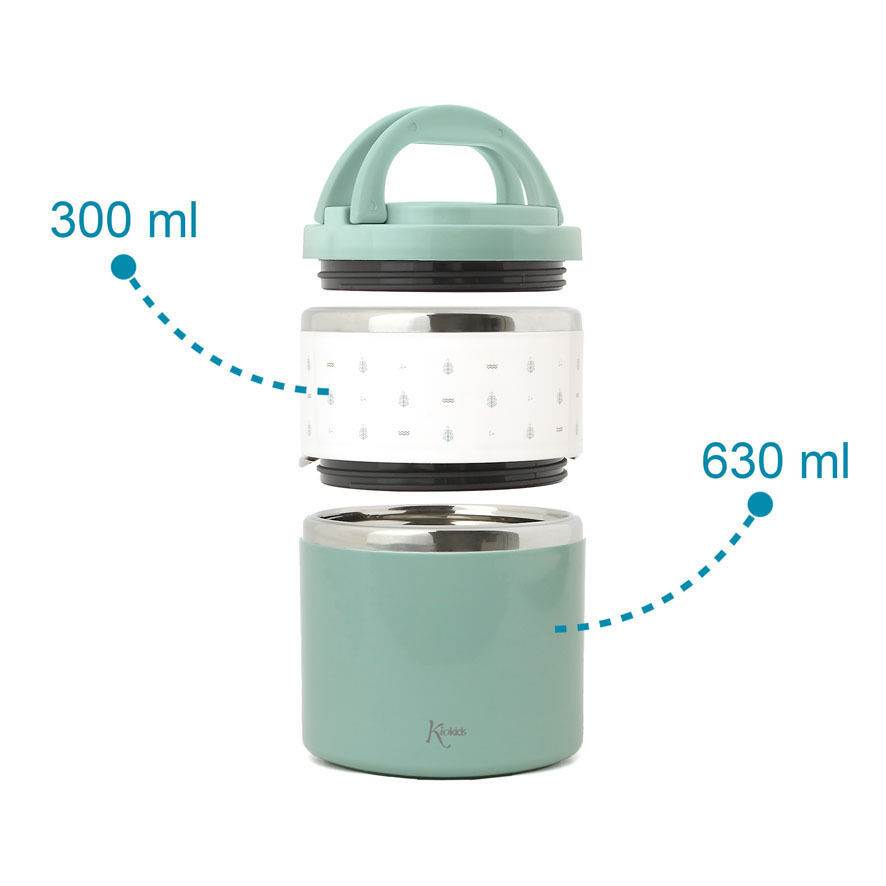 Βρεφικό Θερμοδοχείο Φαγητού με 2 Θαλάμους Μέντα 930ml - Image 4