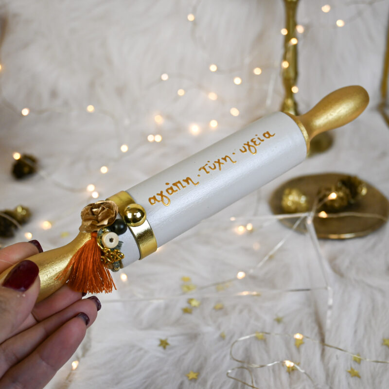 Πλάστης Ξύλινος Με Ευχές – Εκρού - Image 3