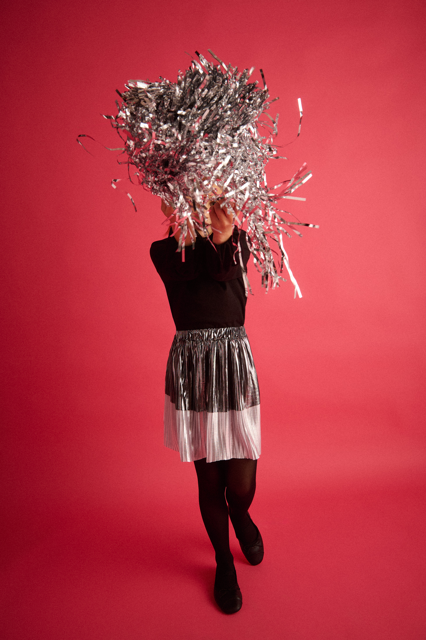 Two in a castle - Μεταλλική Φούστα Ασημί (T6672) - Image 5