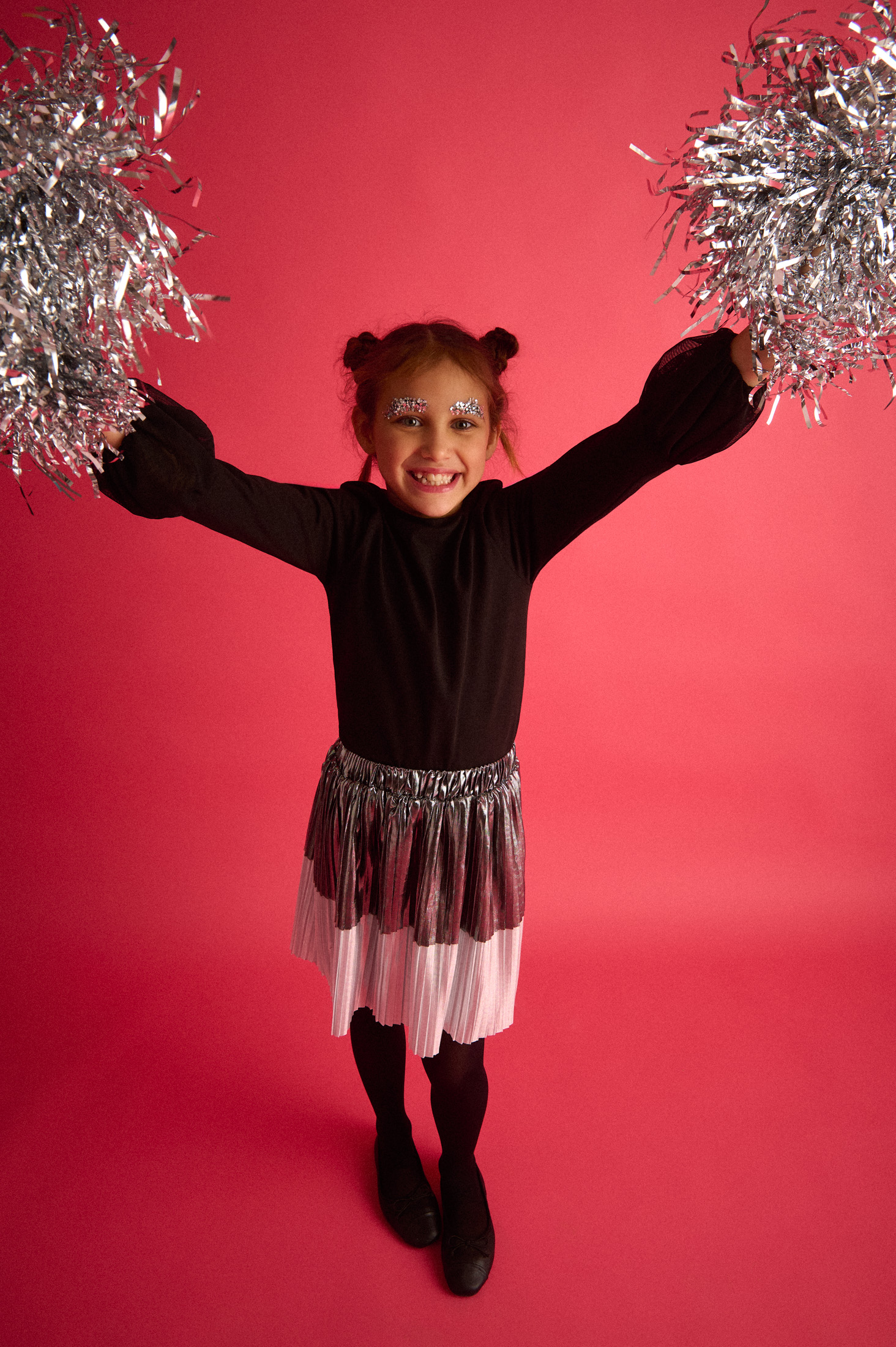 Two in a castle - Μεταλλική Φούστα Ασημί (T6672) - Image 6