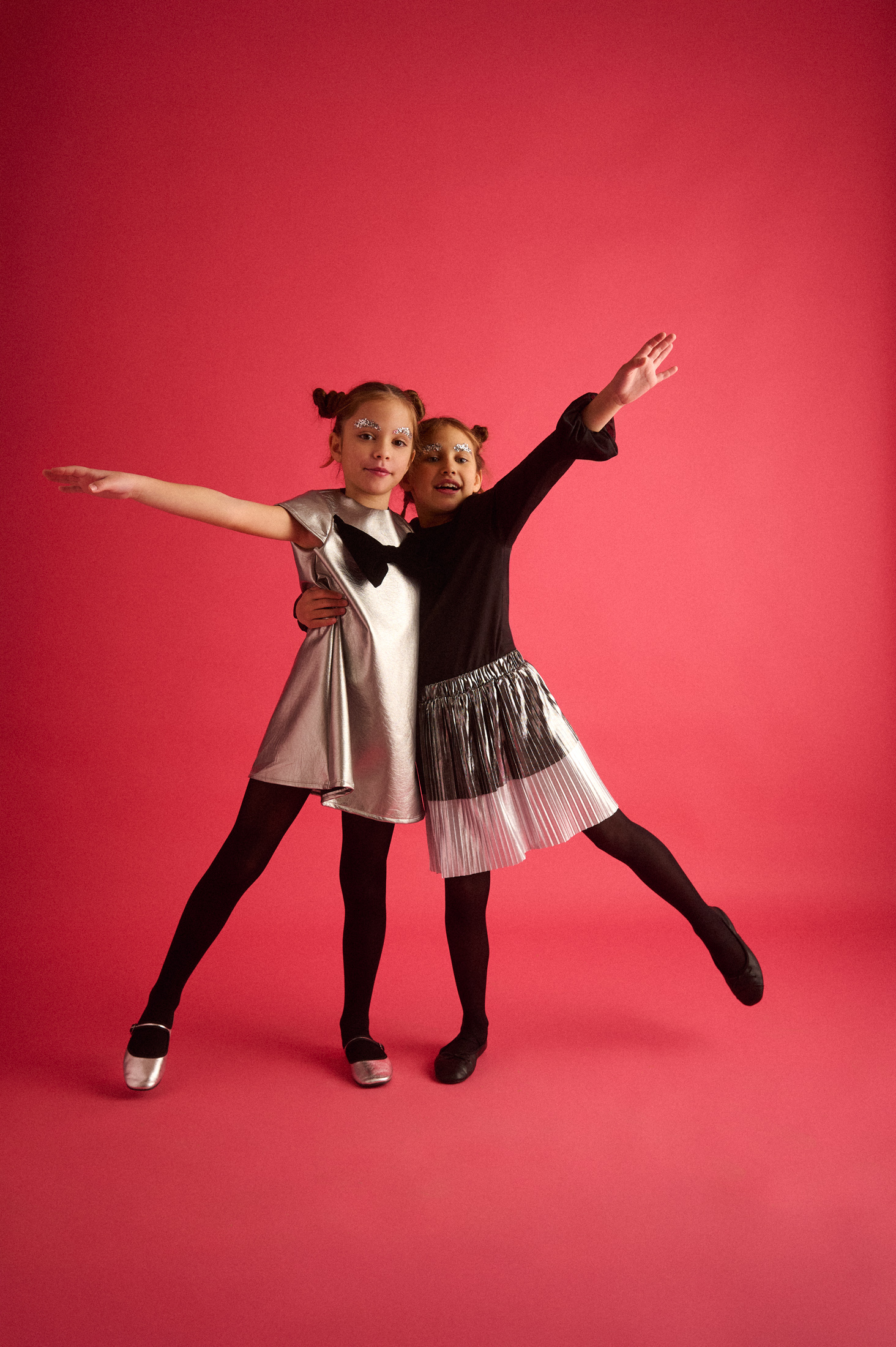 Two in a castle - Μεταλλική Φούστα Ασημί (T6672) - Image 9