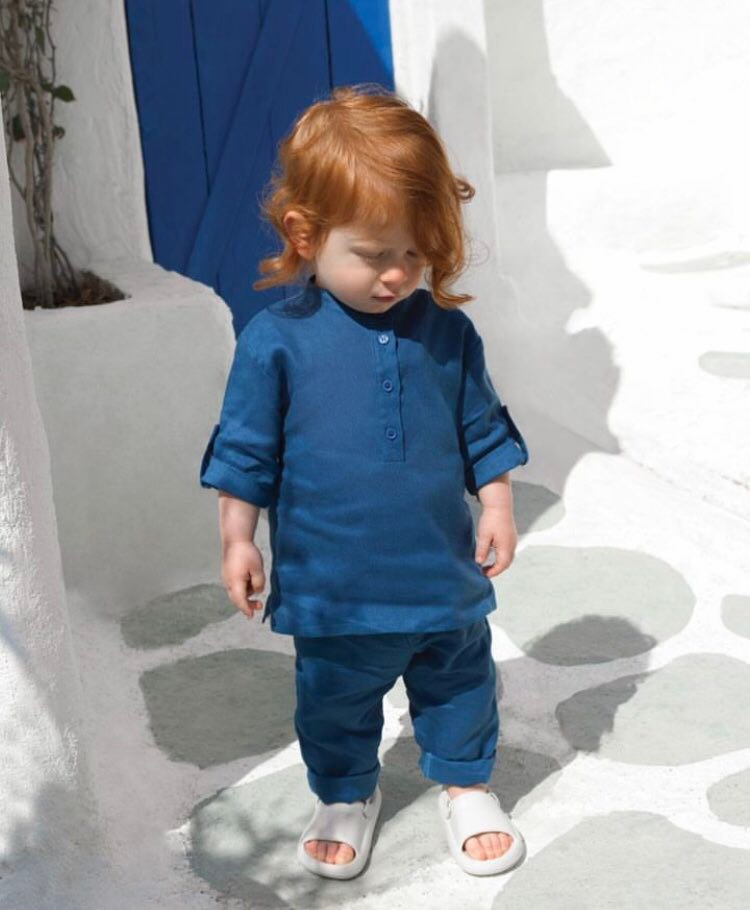 Yell-oh! Λινό σετ "Mykonos" Blue 41081324001 - Image 3