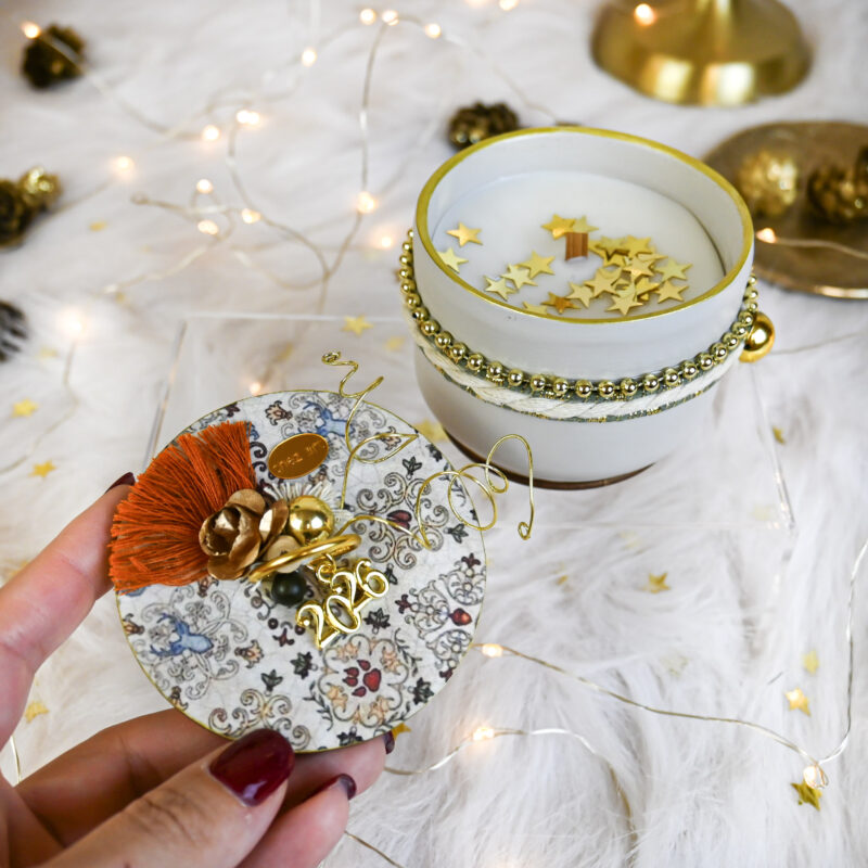 Κηροπήγιο Κεραμικό Με Καπάκι – Εκρού - Image 2