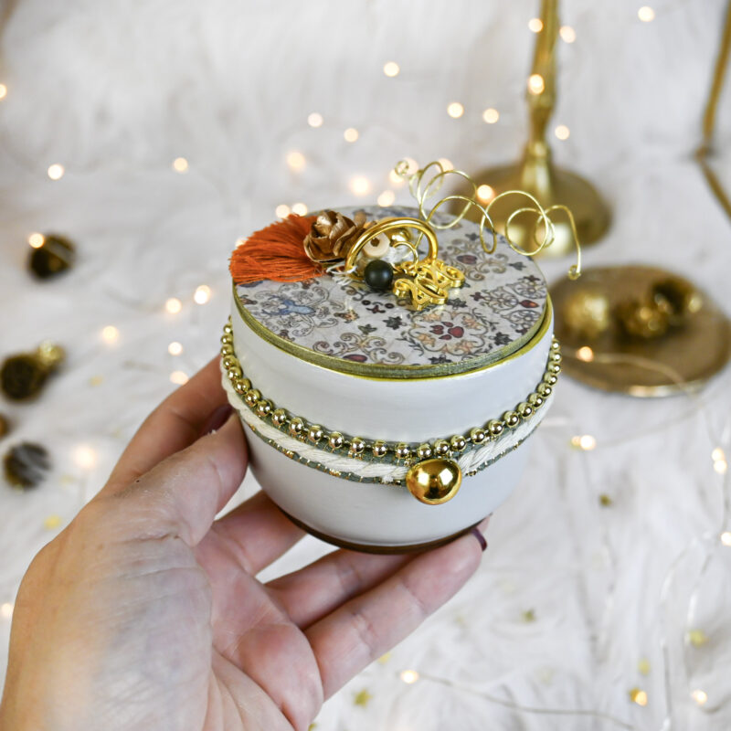 Κηροπήγιο Κεραμικό Με Καπάκι – Εκρού - Image 5