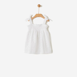 YELL-OH! Φόρεμα Broderie Λευκό 41080440050