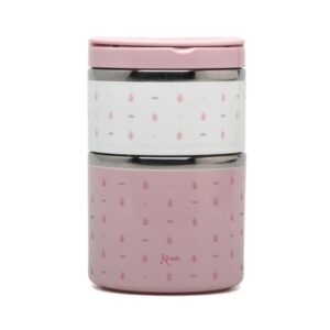 Βρεφικό Θερμοδοχείο Φαγητού με 2 Θαλάμους Ροζ 930ml.